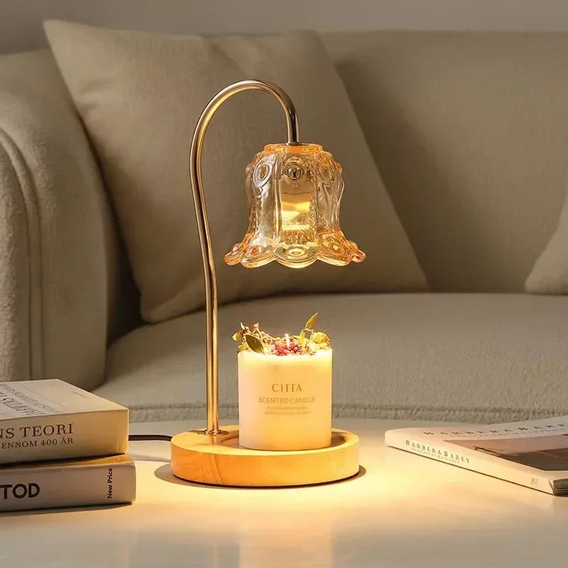 Flower-Shaped Warm Audience Candle Warmer Lamp