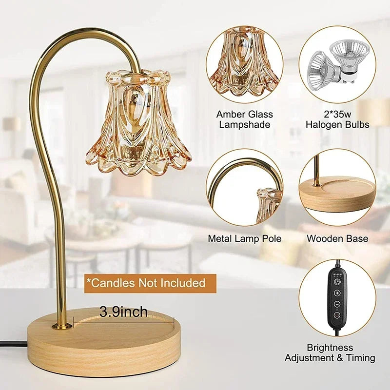 Flower-Shaped Warm Audience Candle Warmer Lamp