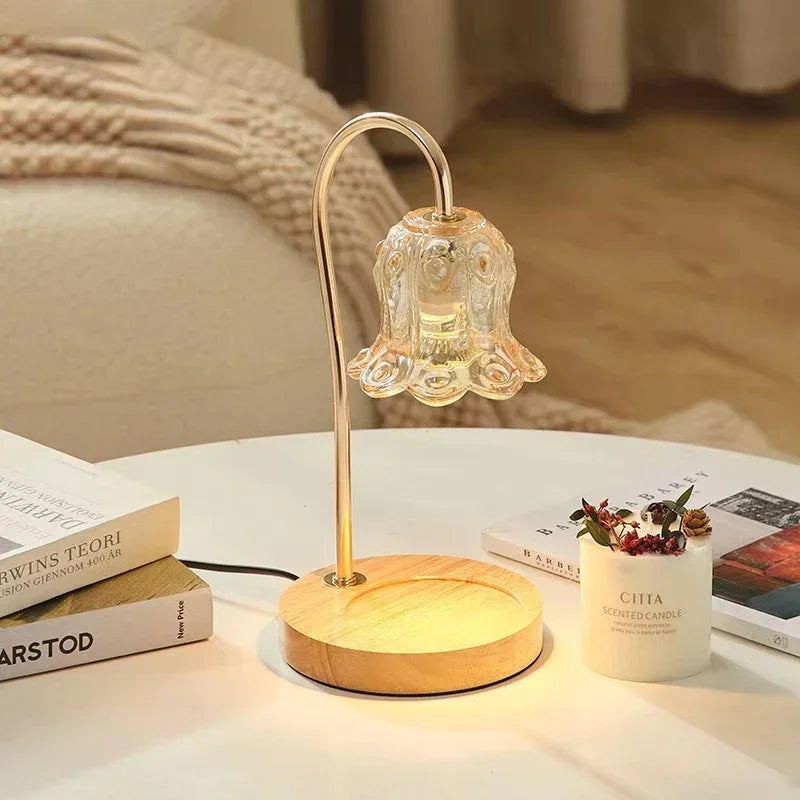 Flower-Shaped Warm Audience Candle Warmer Lamp