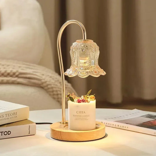 Flower-Shaped Warm Audience Candle Warmer Lamp