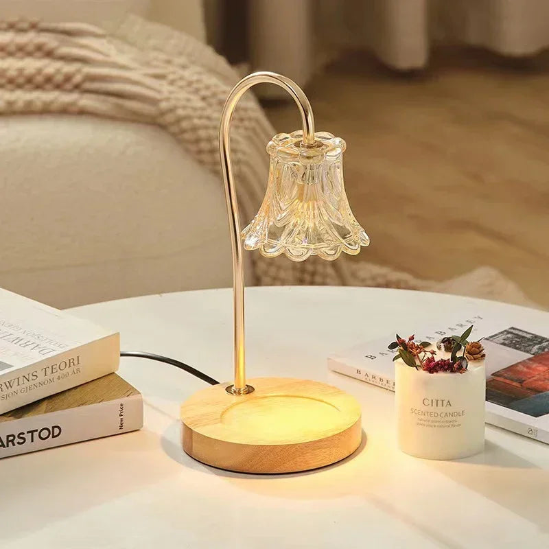 Flower-Shaped Warm Audience Candle Warmer Lamp